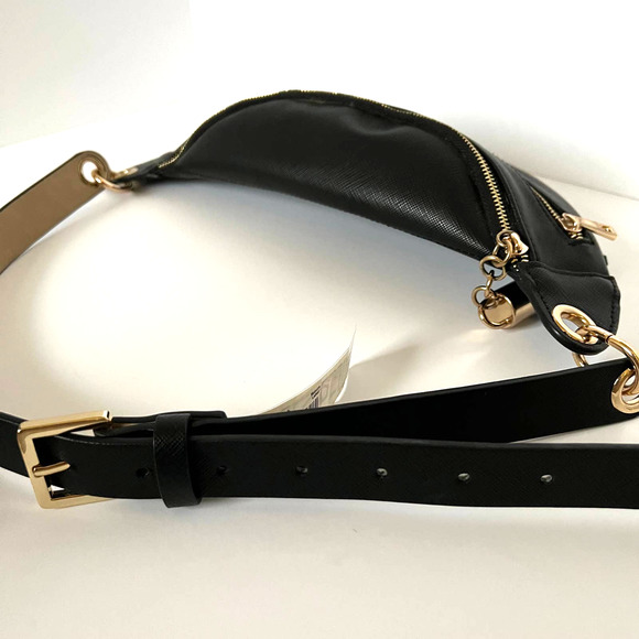 Macy's Black and Gold Fanny Pack - Picture 5 of 15